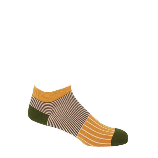 Oxford Stripe Men's Trainer Socks