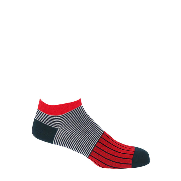 Oxford Stripe Men's Trainer Socks