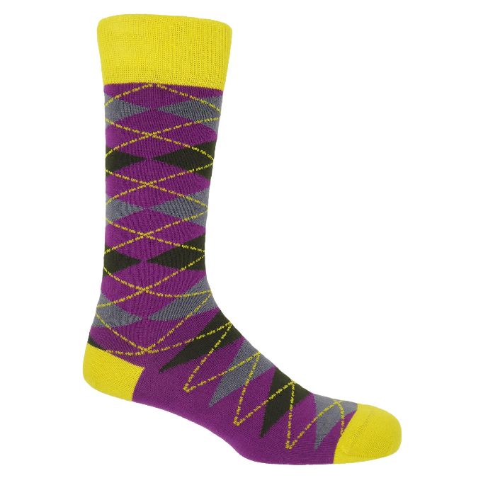Sunshine Argyle Men's Socks