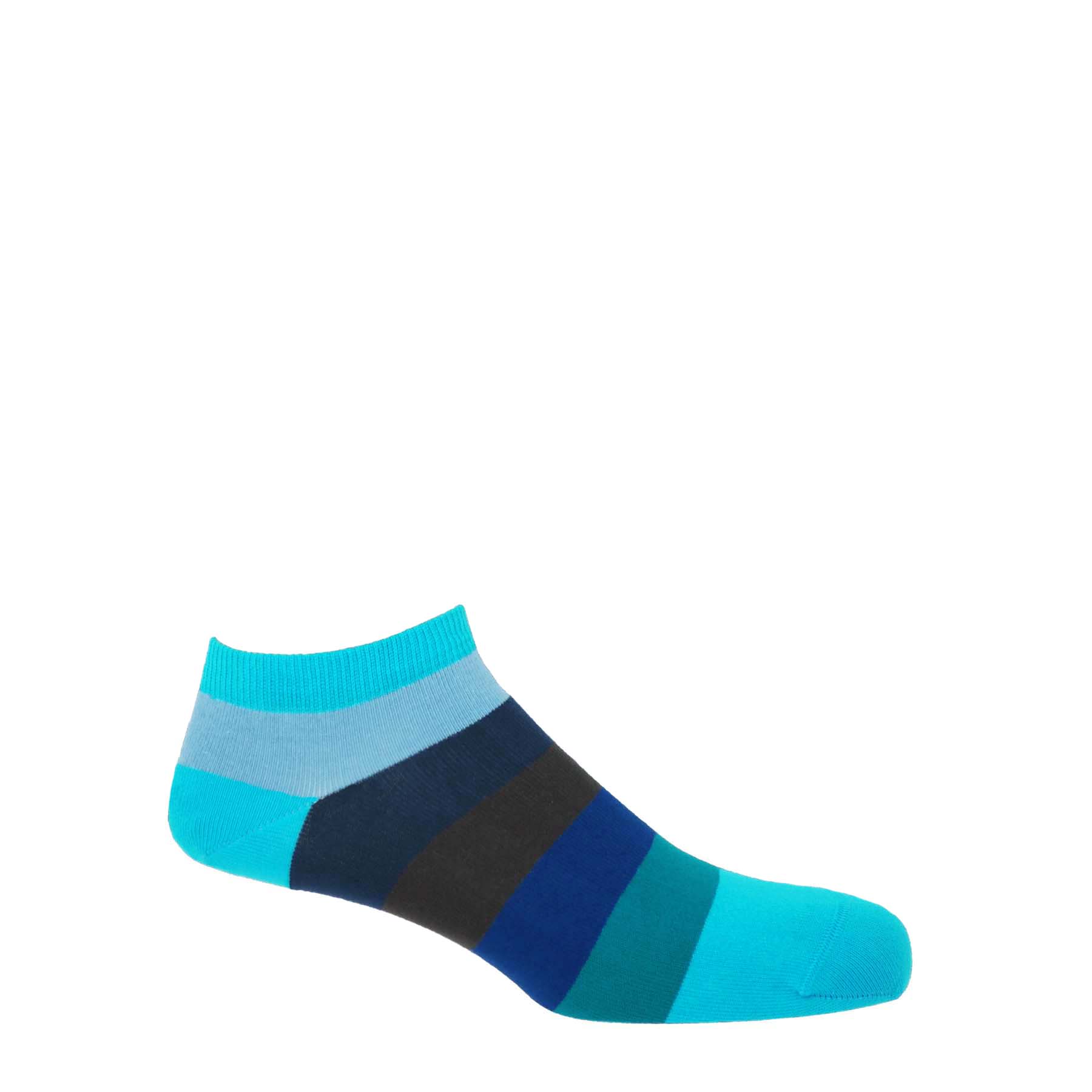 Block Stripe Men's Trainer Socks