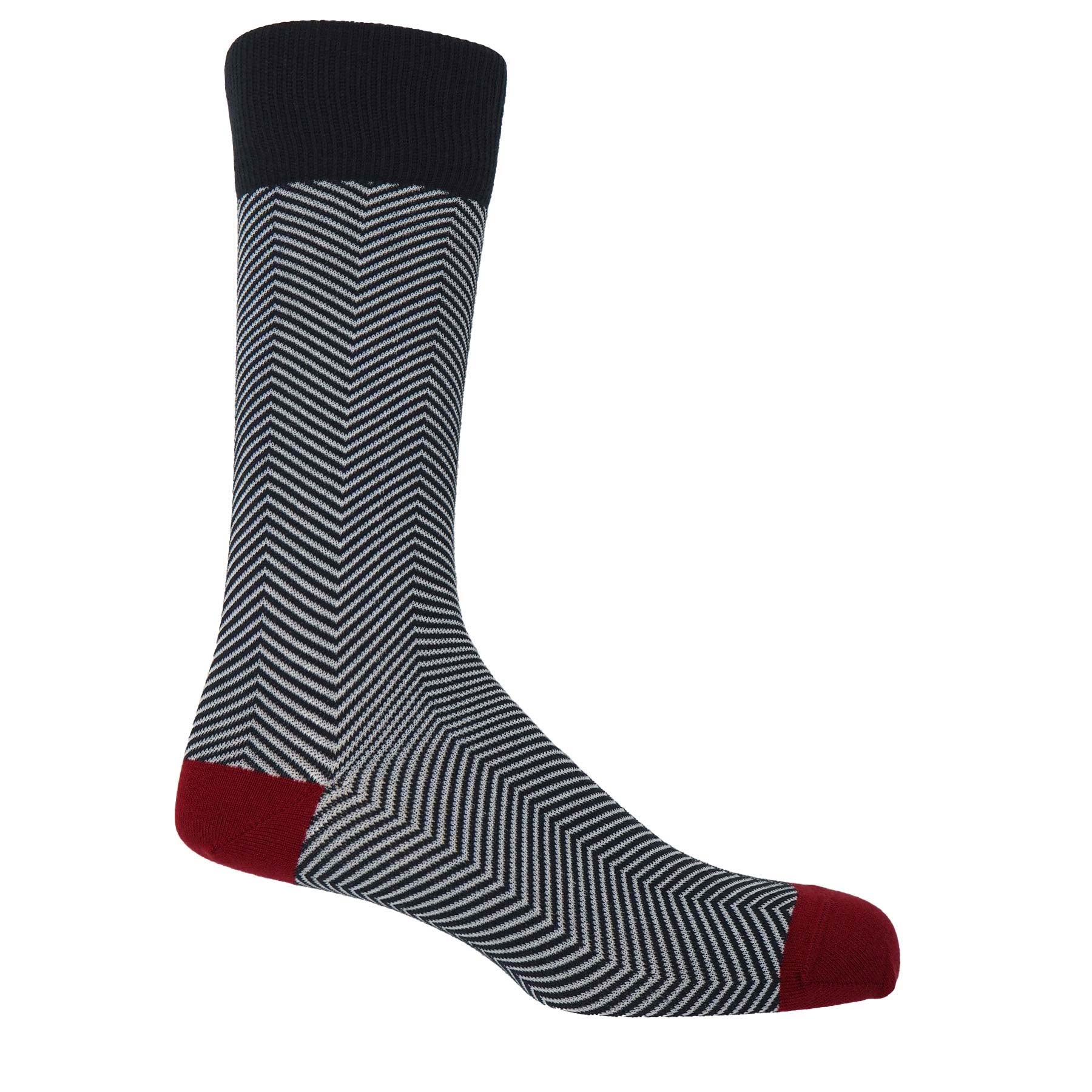 Peper Harow black Lux Taylor men's luxury socks