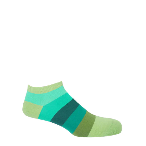 Block Stripe Men's Trainer Socks