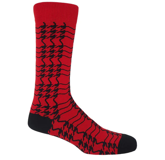 Cherry Houndstooth Men's Socks