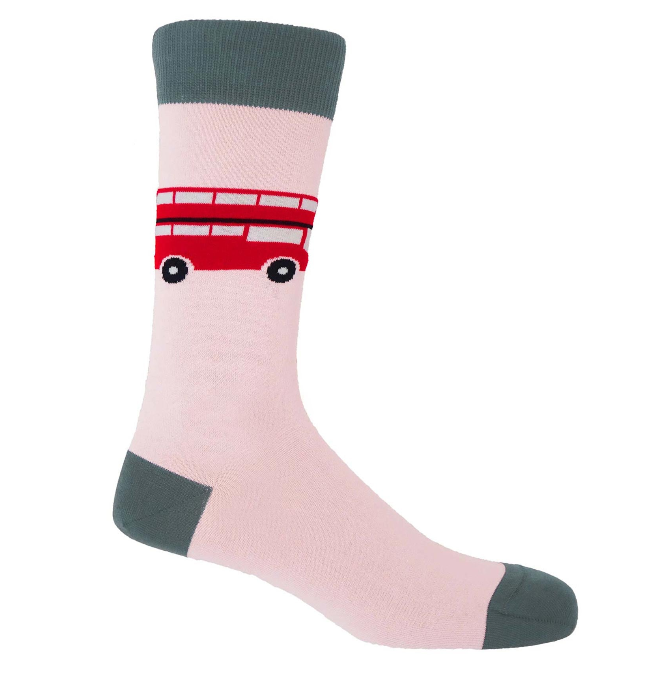 Pink London Bus Men's Socks