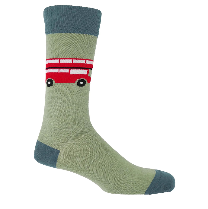 Sage London Bus Men's Socks