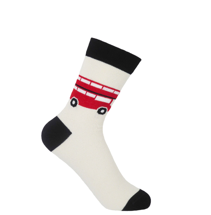 Cream London Bus Women's Socks