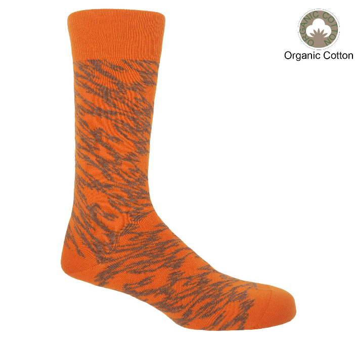 Orange Pandemonium Organic Men's Socks