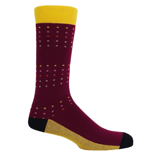 Winter Square Polka Men's Socks