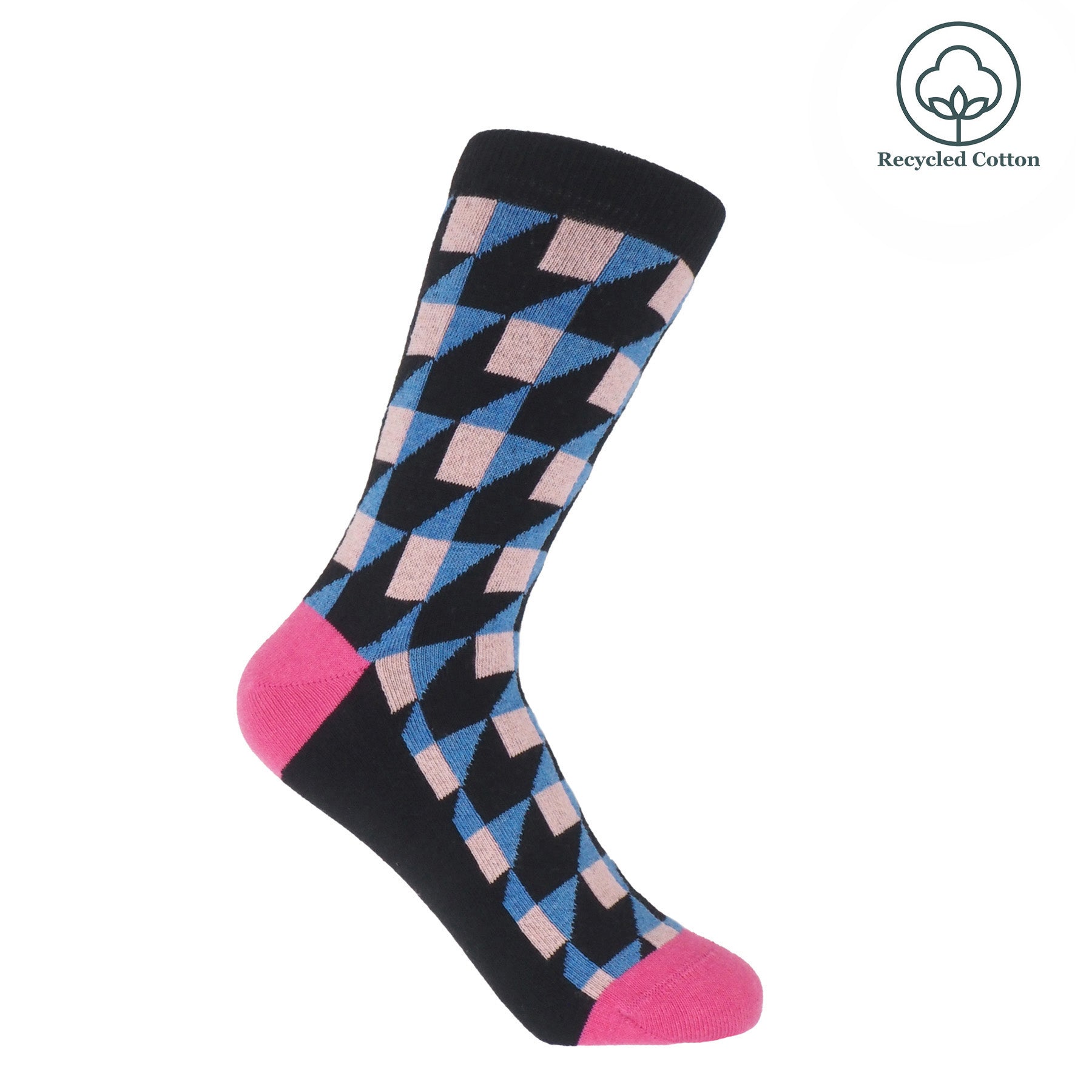 Peper Harow black Dimensional women's recycled cotton socks